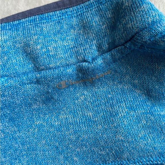 Champion blue fleece zip up sweater size small - Picture 4 of 5